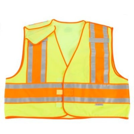 ERGODYNE GloWear 8245PSV Public Safety Vest, Lime, 4XL/5XL 23399